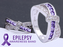 Load image into Gallery viewer, Gorgeous Epilepsy Awareness Ring- Spread Awareness