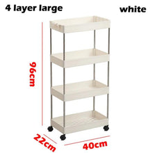Load image into Gallery viewer, 3/4 Tiers Slim Organizer Cart - Store More in Narrow Spaces.