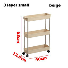Load image into Gallery viewer, 3/4 Tiers Slim Organizer Cart - Store More in Narrow Spaces.