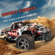 Load image into Gallery viewer, 1:18 Remote Control RC Car High Speed SUV Off-Road Vehicle with 4.8V Rechargeable Battery (Blue)