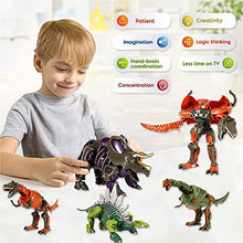 Load image into Gallery viewer, Highly Simulated Dinosaur Toy Dinosaur Figure with Movable Joints Realistic Looking Dinosaurs Transformation for Kids Gift(Triceratops)