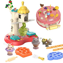 Load image into Gallery viewer, Tree House Ice Cream Machine Pretend Play Set Modeling Compound,Non-Toxic Birthday Festival Weekend Party Gift, Cake with Candle Hamburger 10+ Mold Play Dough Set