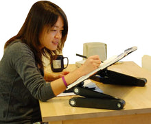 Load image into Gallery viewer, 360 Adjustable Portable Folding Laptop Desk & Ergonomic Reading Stand