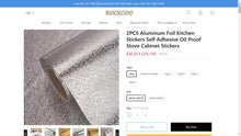 Load image into Gallery viewer, 2PCS Aluminum Foil Stickers for a Gleaming kitchen