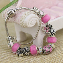 Load image into Gallery viewer, Breast Cancer Awareness Charm Bracelet- Spread Awareness!
