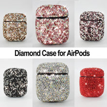 Load image into Gallery viewer, Apple Luxurious Bling Diamonds Decorative Case for Apple AirPods Accessories Wireless Bluetooth Earphone Protective Cover Bag Shell