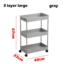 Load image into Gallery viewer, 3/4 Tiers Slim Organizer Cart - Store More in  Narrow Spaces.
