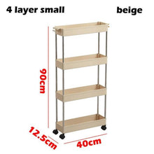 Load image into Gallery viewer, 3/4 Tiers Slim Organizer Cart - Store More in  Narrow Spaces.
