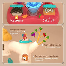 Load image into Gallery viewer, Tree House Ice Cream Machine Pretend Play Set Modeling Compound,Non-Toxic Birthday Festival Weekend Party Gift, Cake with Candle Hamburger 10+ Mold Play Dough Set
