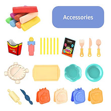 Load image into Gallery viewer, Tree House Ice Cream Machine Pretend Play Set Modeling Compound,Non-Toxic Birthday Festival Weekend Party Gift, Cake with Candle Hamburger 10+ Mold Play Dough Set
