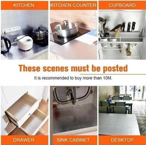 2PCS Aluminum Foil Stickers for a Gleaming kitchen