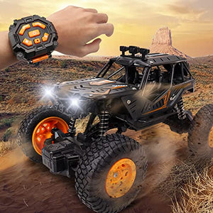 puxida 1:20 Remote Control Car, Gesture Sensing RC Cars, 4X4 Off Road Vehicles 2.4GHz Boys Kids and Adults Rc Racing Truck Crawler (RED)