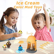Load image into Gallery viewer, puxida Kitchen Creations Set,Play Kitchen Noodle Party Playset with Non-Toxic Play Dough Ice Cream Maker Set
