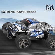 Load image into Gallery viewer, 1:18 Remote Control RC Car High Speed SUV Off-Road Vehicle with 4.8V Rechargeable Battery (Blue)

