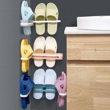 Load image into Gallery viewer, 3 in 1 Folding Slipper Rack - Wall Mounted
