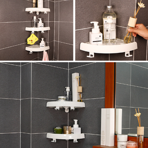Convenient Corner Storage Holder Shelves - Ideal for Bathrooms