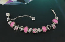 Load image into Gallery viewer, Breast Cancer Awareness Charm Bracelet- Spread Awareness!

