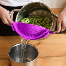 Load image into Gallery viewer, Hand-free, Clipping Anti-Spill Strainer!
