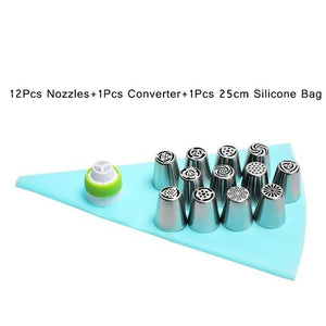The Perfect Russian Tulip Icing Piping Nozzles 14pc/Set